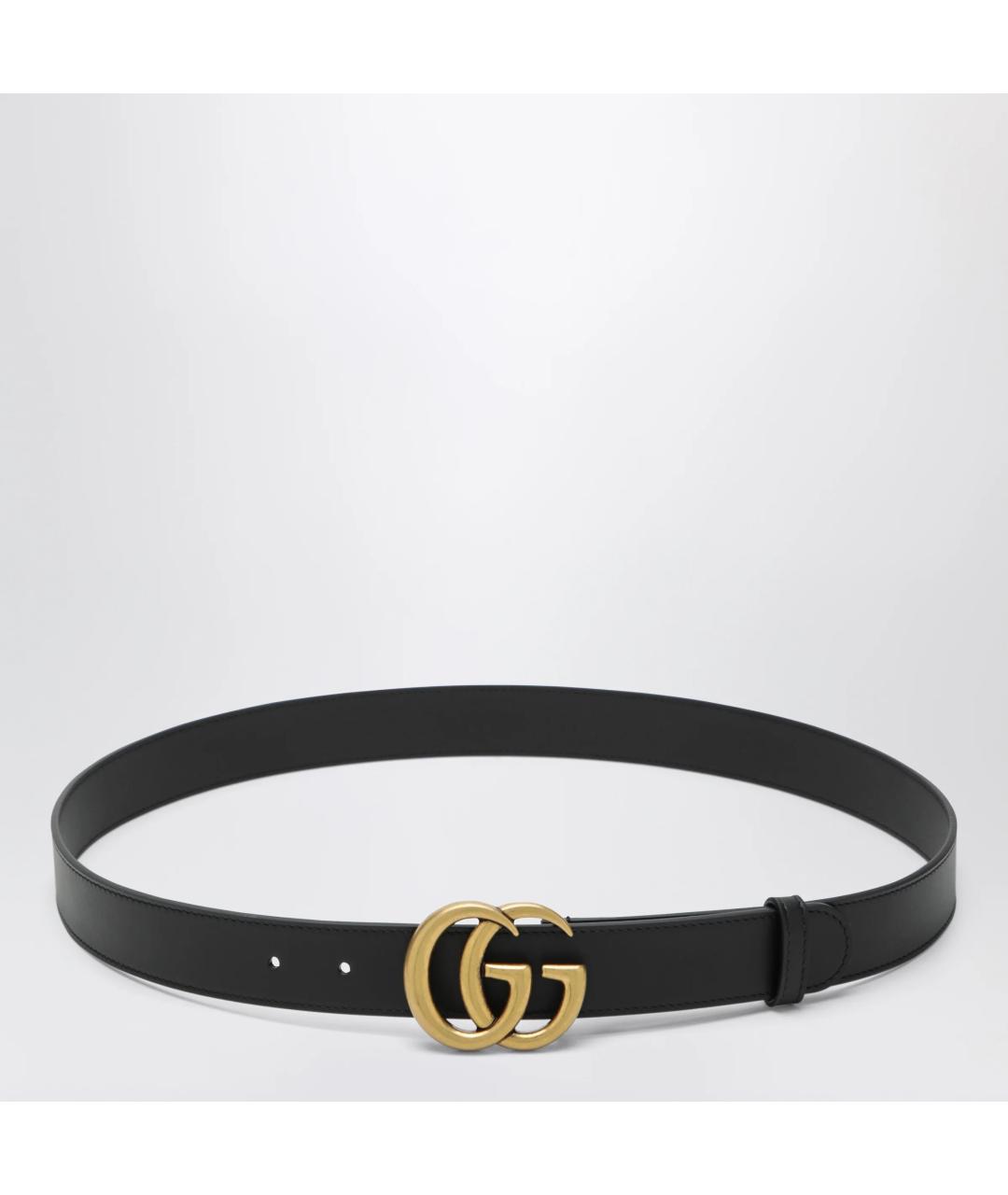 GUCCI Черный кожаный ремень, фото 3