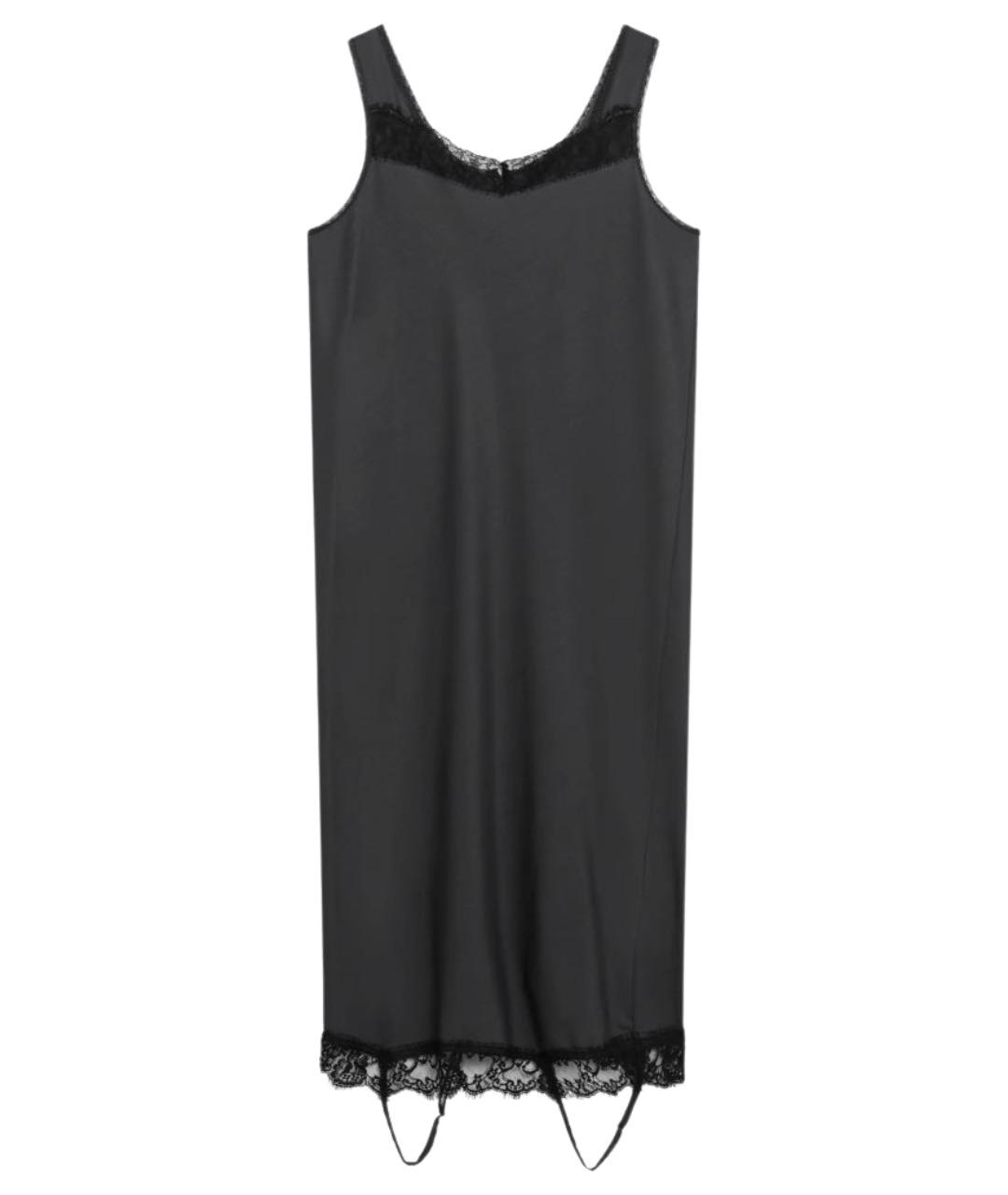 MM6 MAISON MARGIELA Антрацитовое вискозное вечернее платье, фото 1