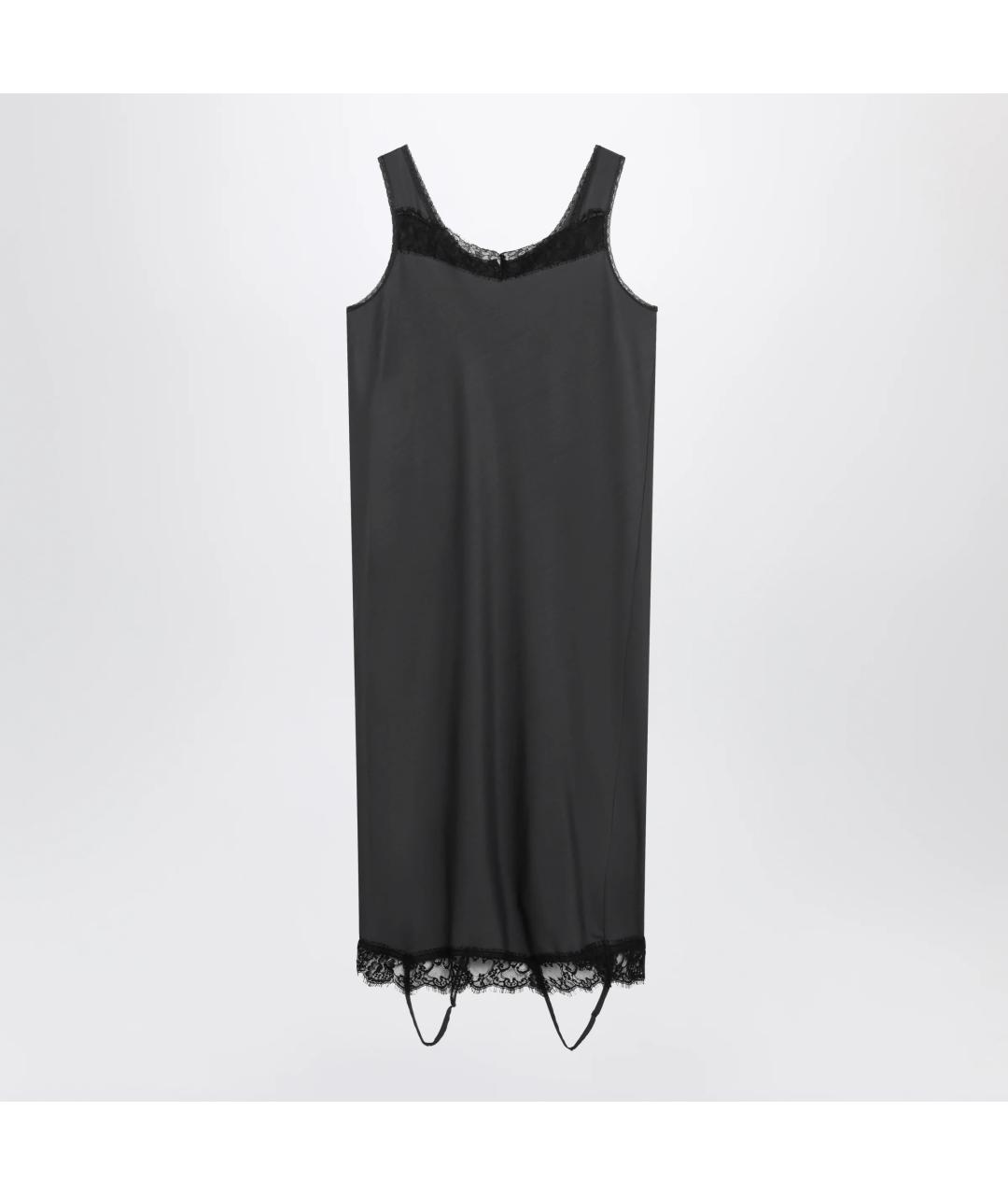 MM6 MAISON MARGIELA Антрацитовое вискозное вечернее платье, фото 3