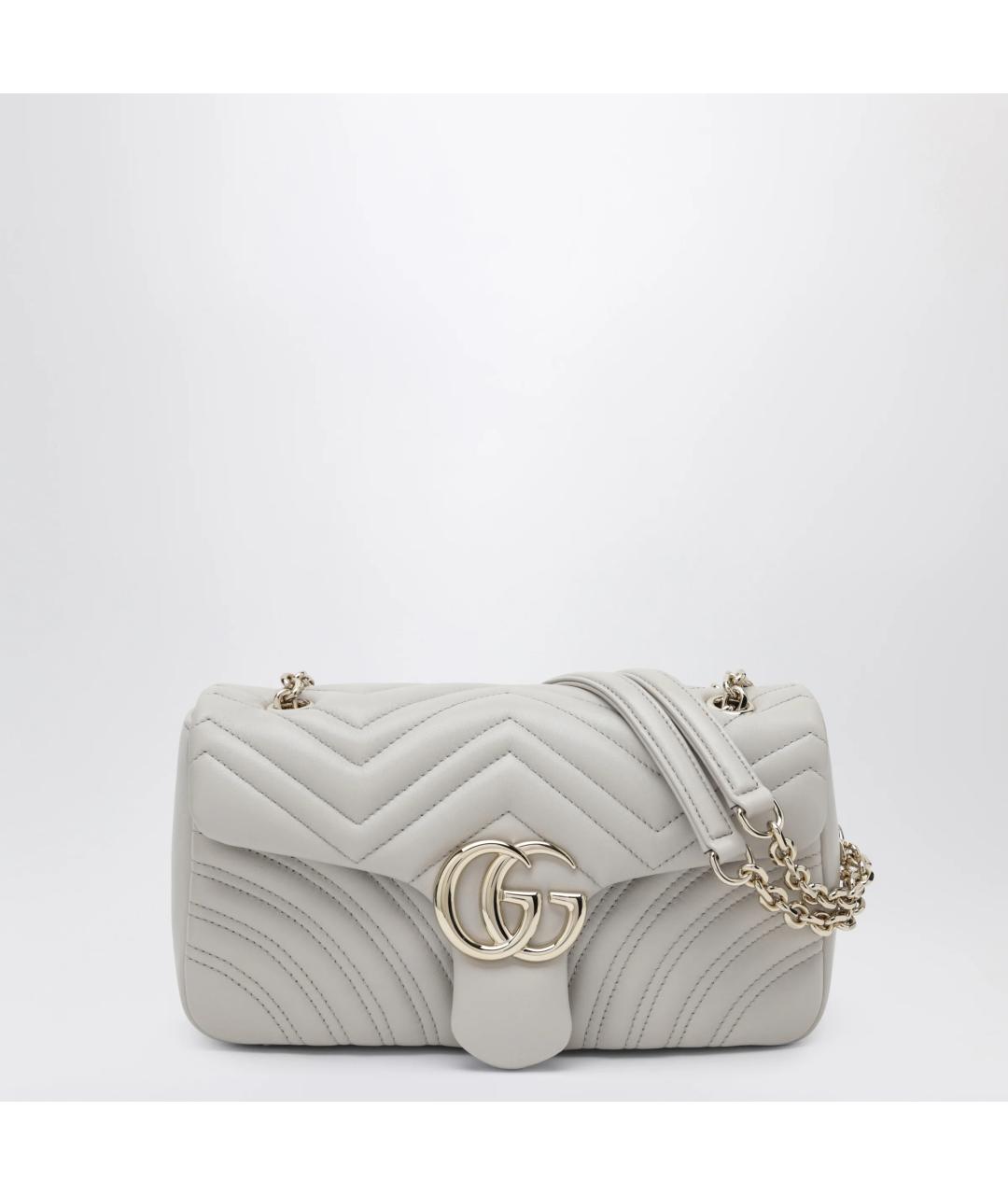 GUCCI Серая кожаная сумка через плечо, фото 3