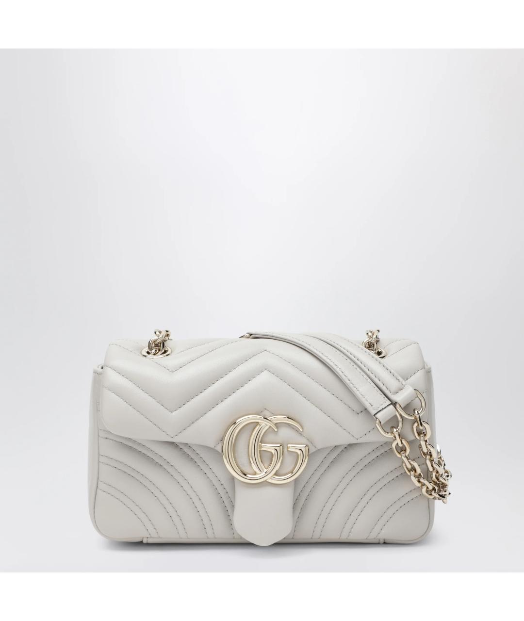 GUCCI Серая кожаная сумка через плечо, фото 3