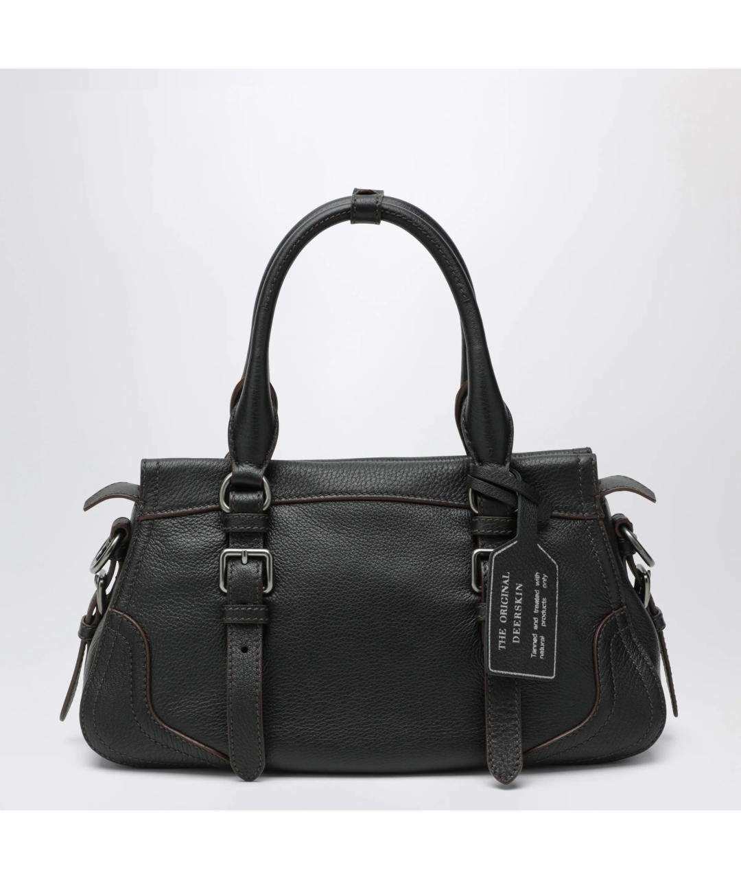 PRADA Черная кожаная сумка тоут, фото 2