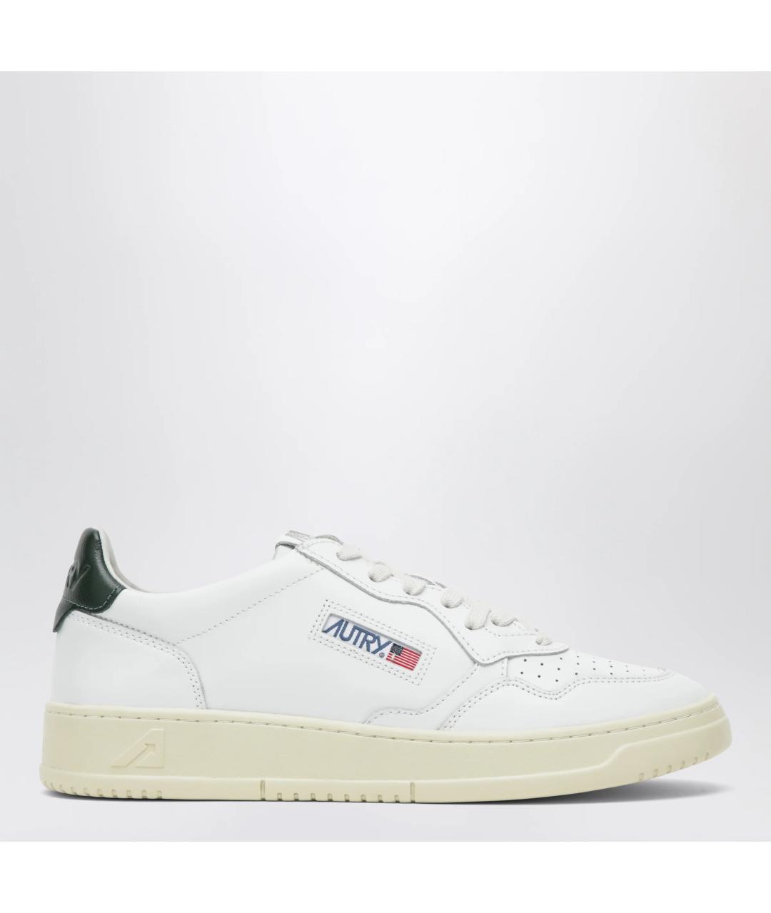 AUTRY Белые кожаные низкие кроссовки / кеды, фото 3