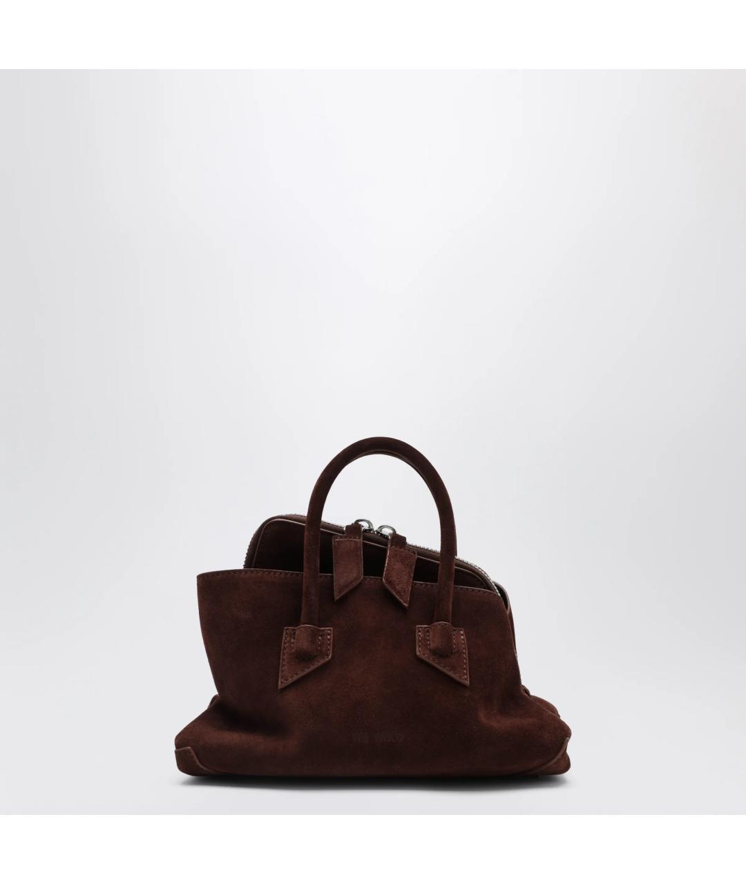 THE ATTICO Коричневая замшевая сумка тоут, фото 3