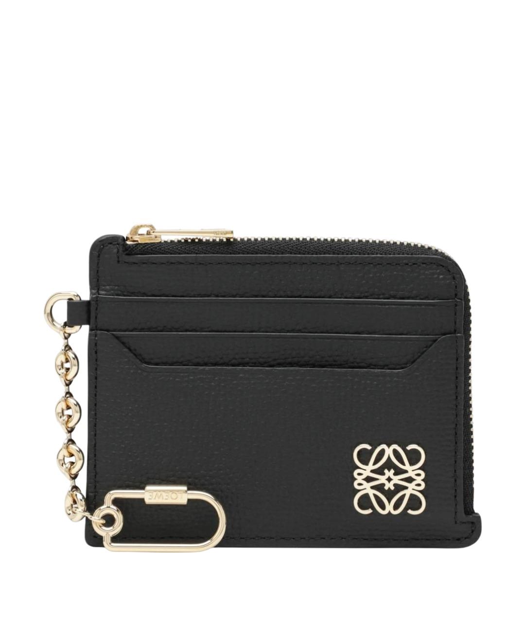 LOEWE Черный кожаный кардхолдер, фото 1