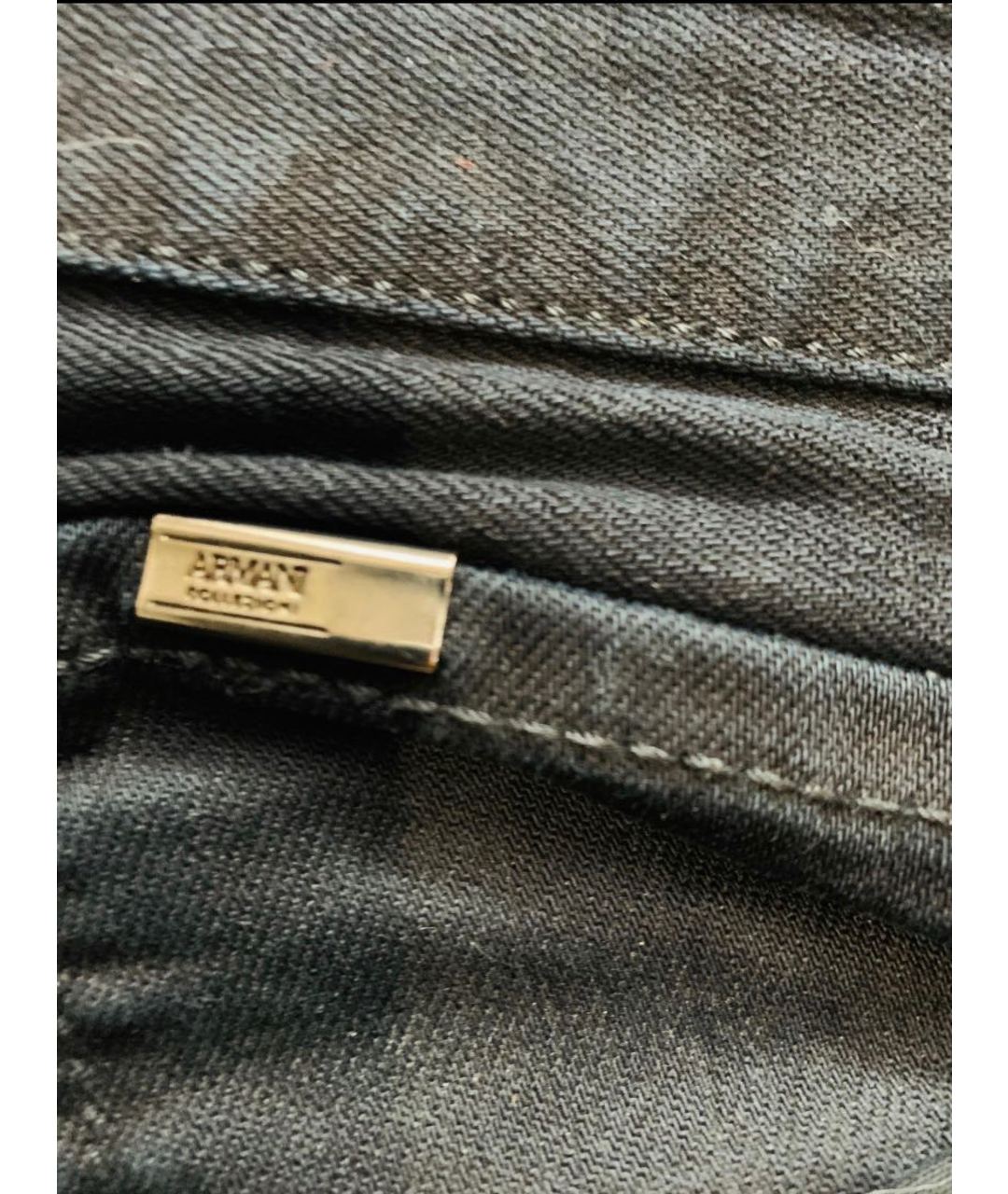 ARMANI COLLEZIONI Антрацитовые хлопко-эластановые джинсы, фото 4