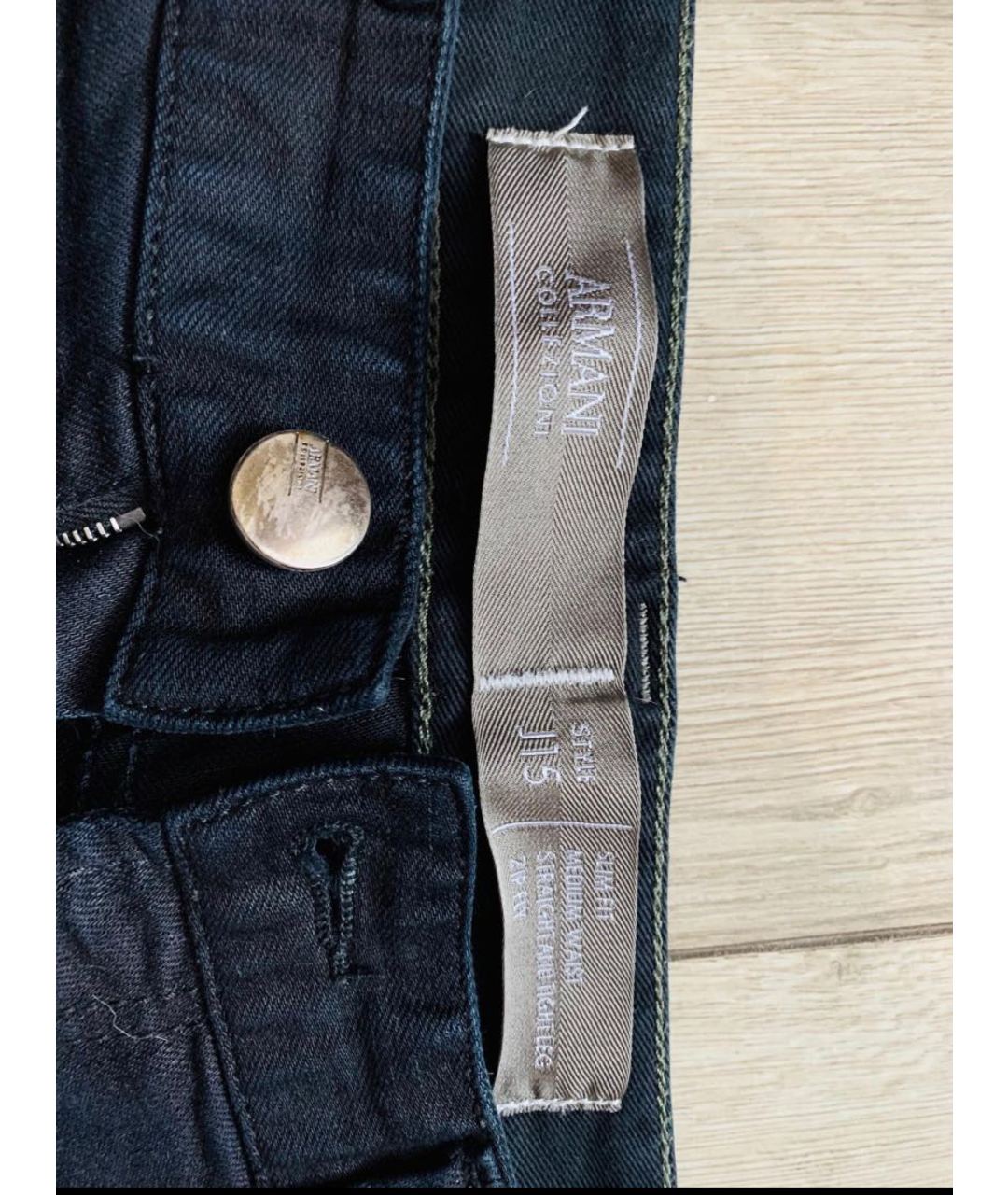 ARMANI COLLEZIONI Антрацитовые хлопко-эластановые джинсы, фото 3