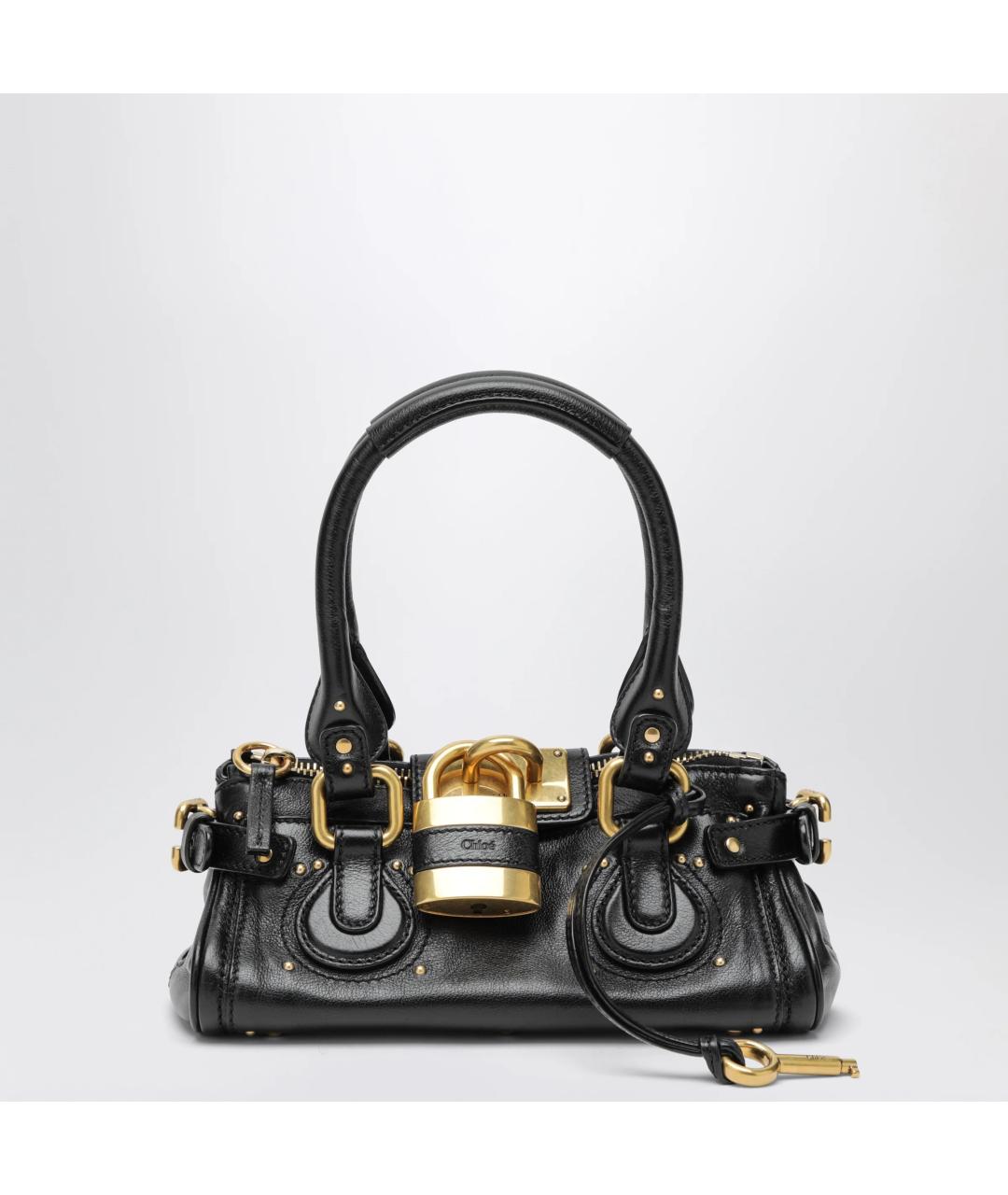 CHLOE Черная кожаная сумка через плечо, фото 3