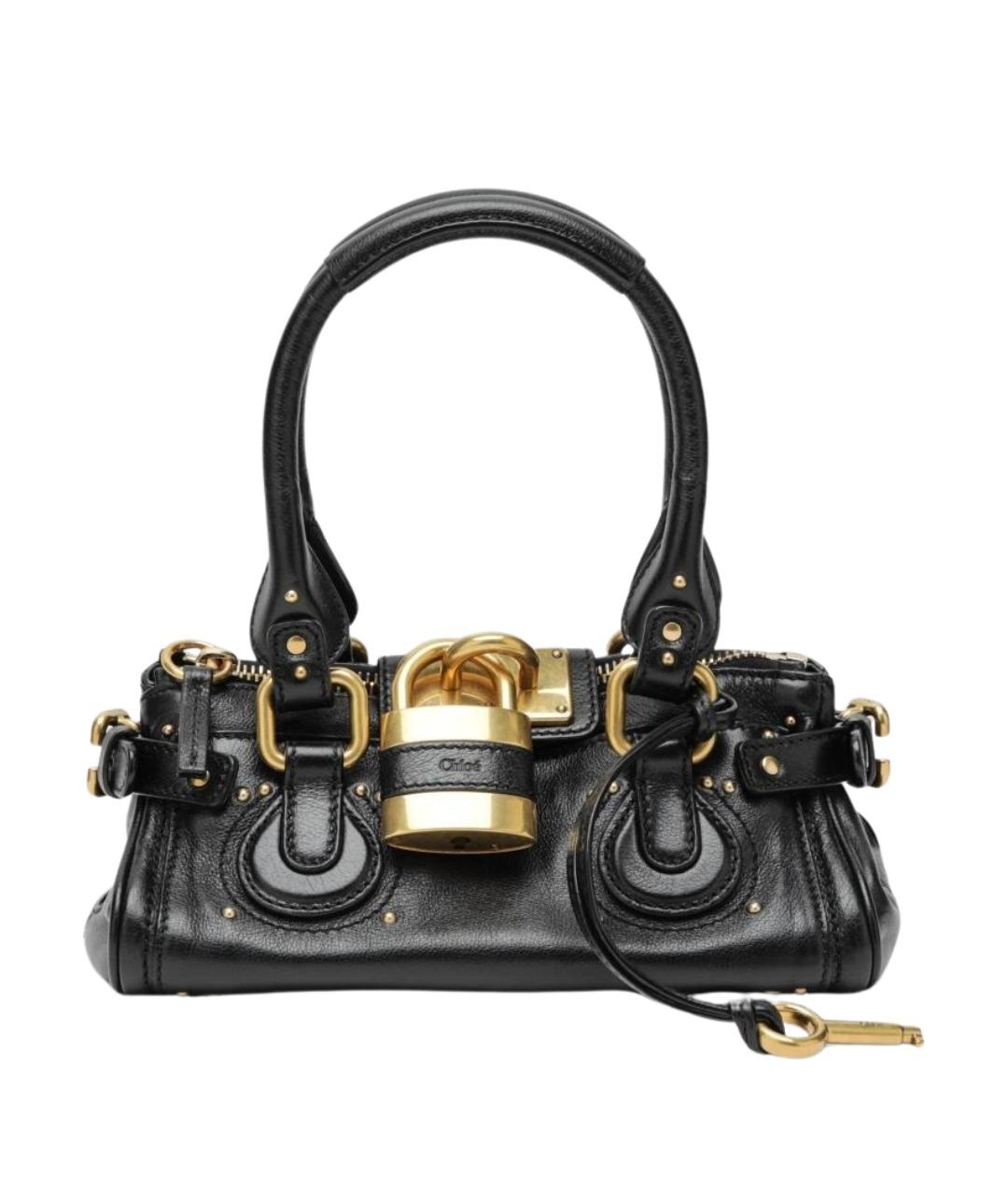 CHLOE Черная кожаная сумка через плечо, фото 1