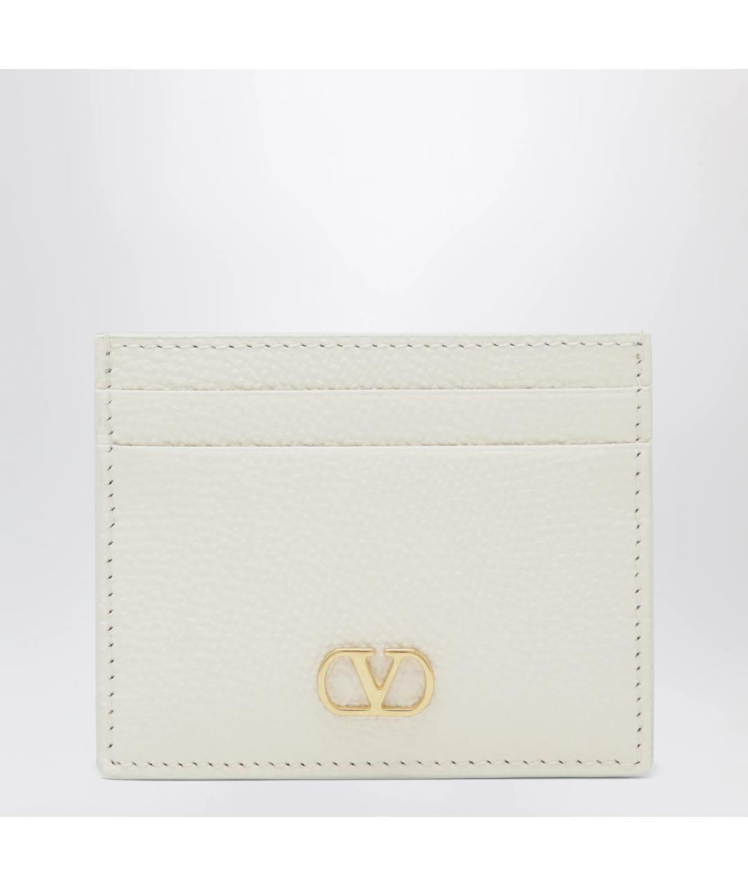 VALENTINO Белый кожаный кардхолдер, фото 3