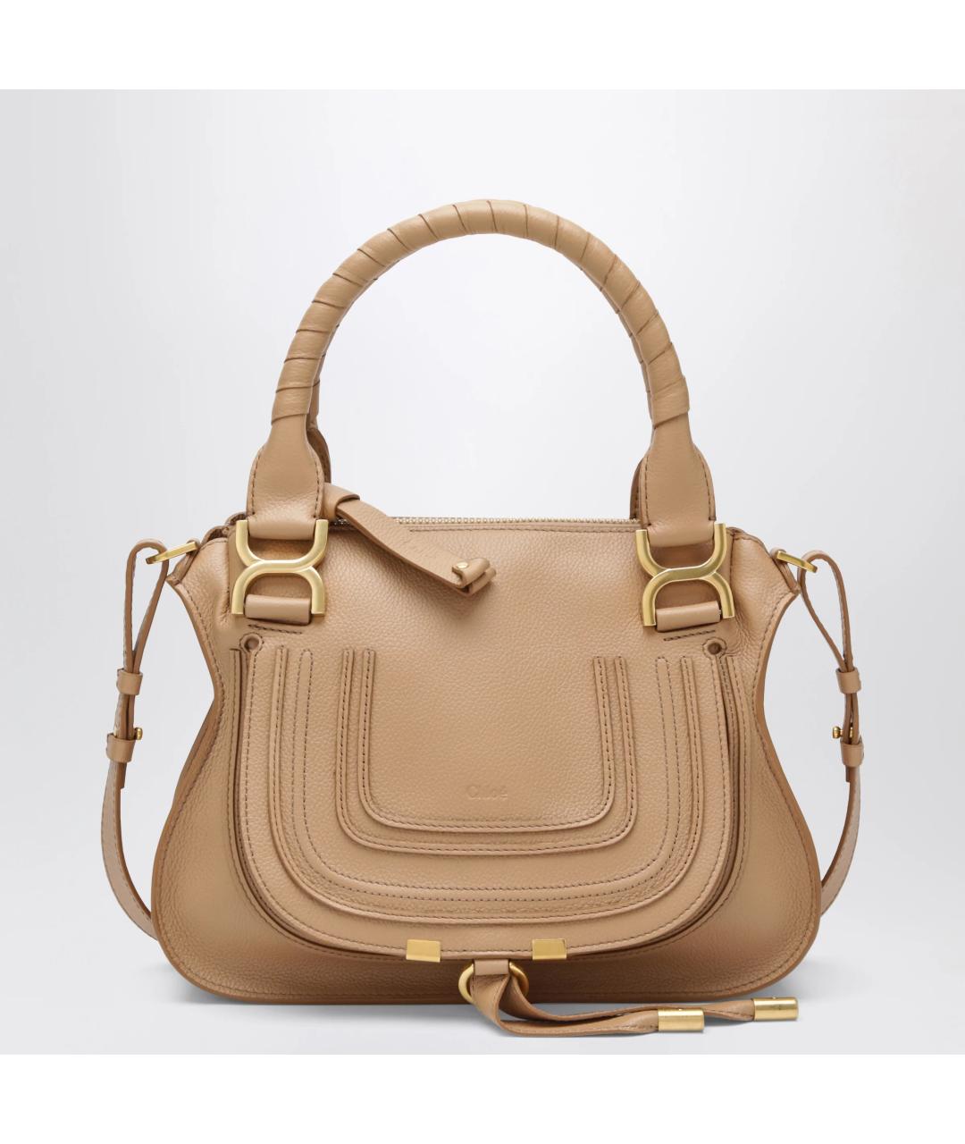 CHLOE Бежевая кожаная сумка тоут, фото 3