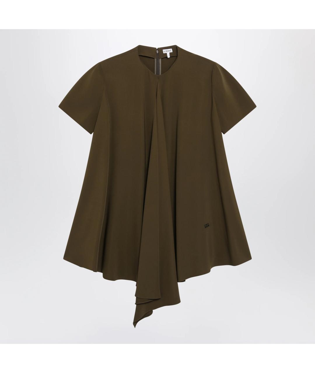 LOEWE Зеленые вискозное коктейльное платье, фото 3