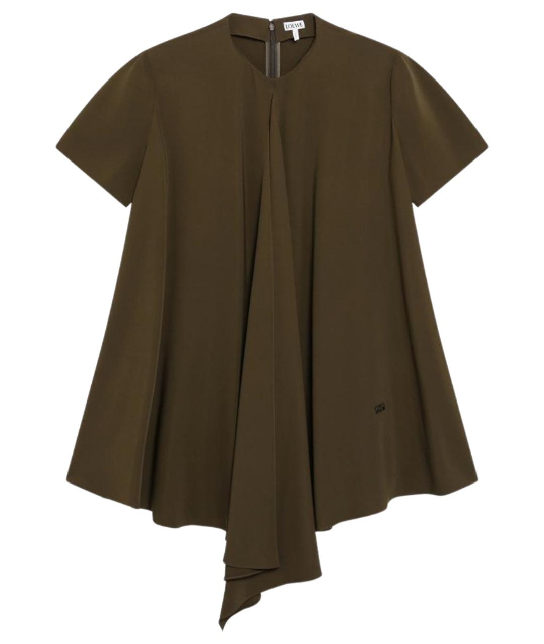 LOEWE Зеленые вискозное коктейльное платье, фото 1