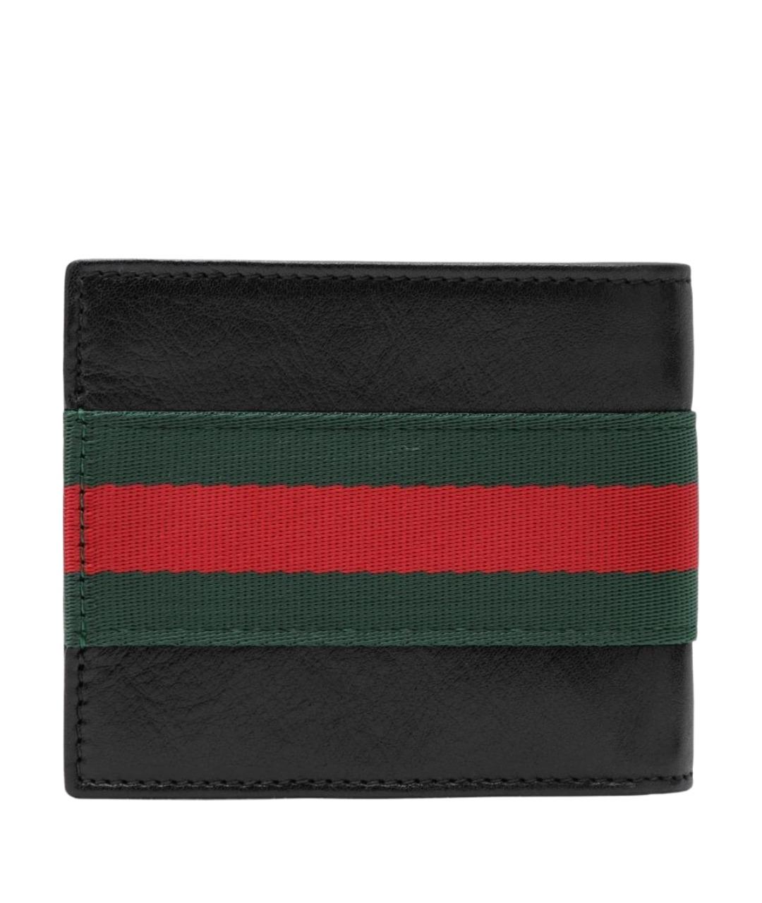 GUCCI Черный кожаный кошелек, фото 2