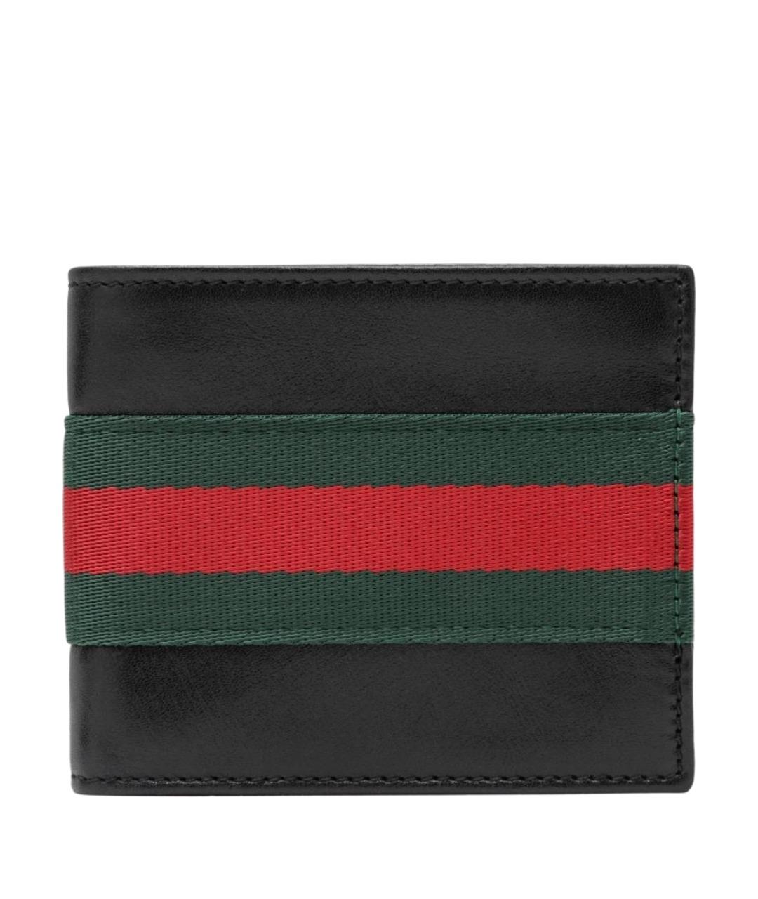 GUCCI Черный кожаный кошелек, фото 1