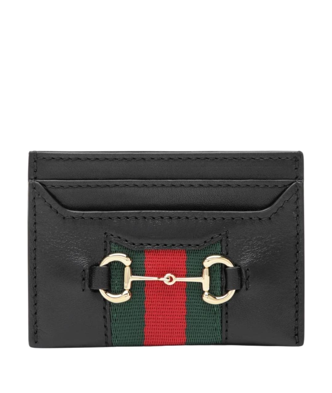 GUCCI Черный кожаный кардхолдер, фото 1