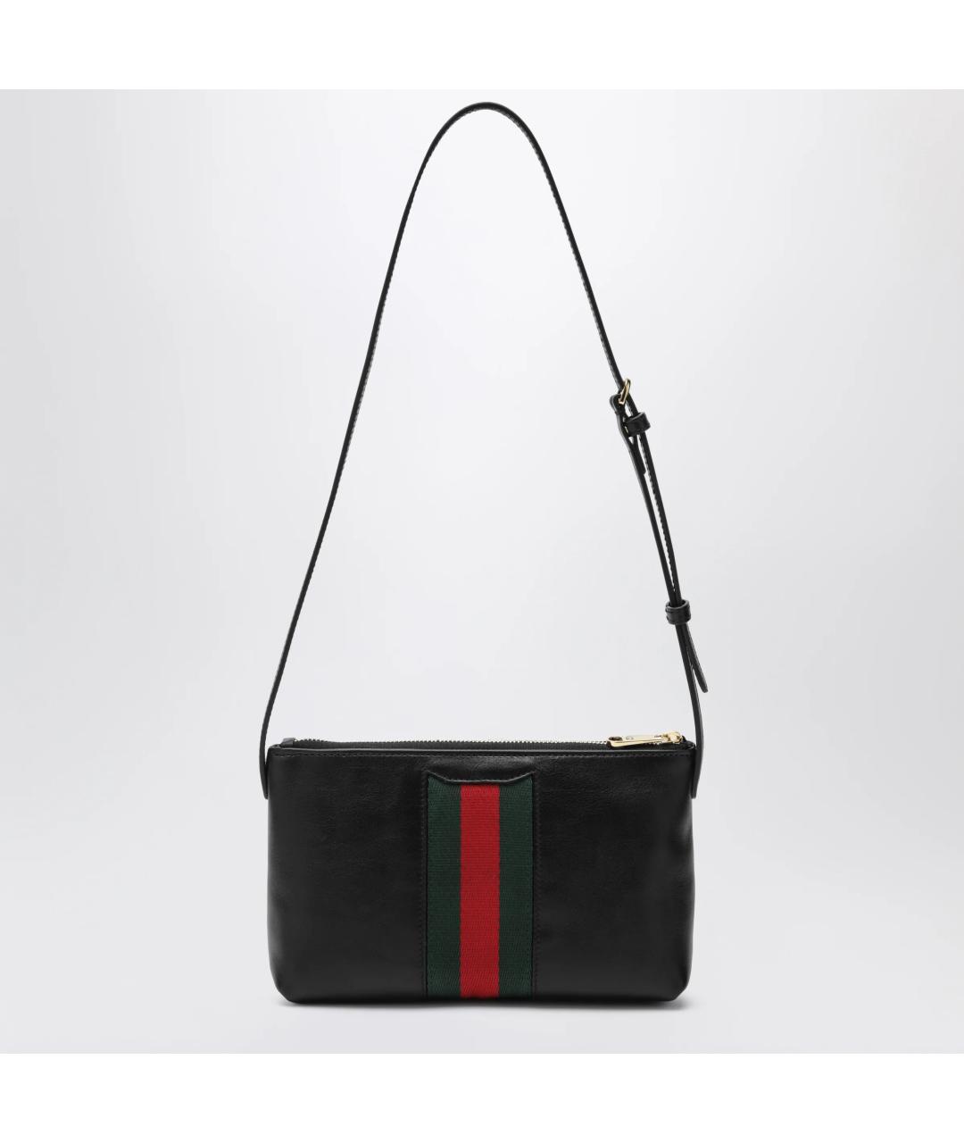 GUCCI Черная кожаная сумка через плечо, фото 2