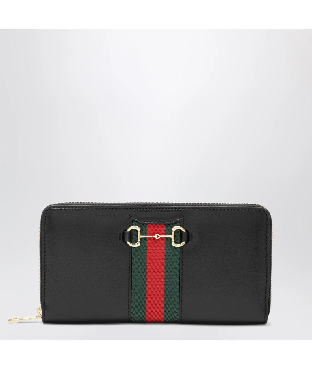 GUCCI Черный кожаный кошелек, фото 3