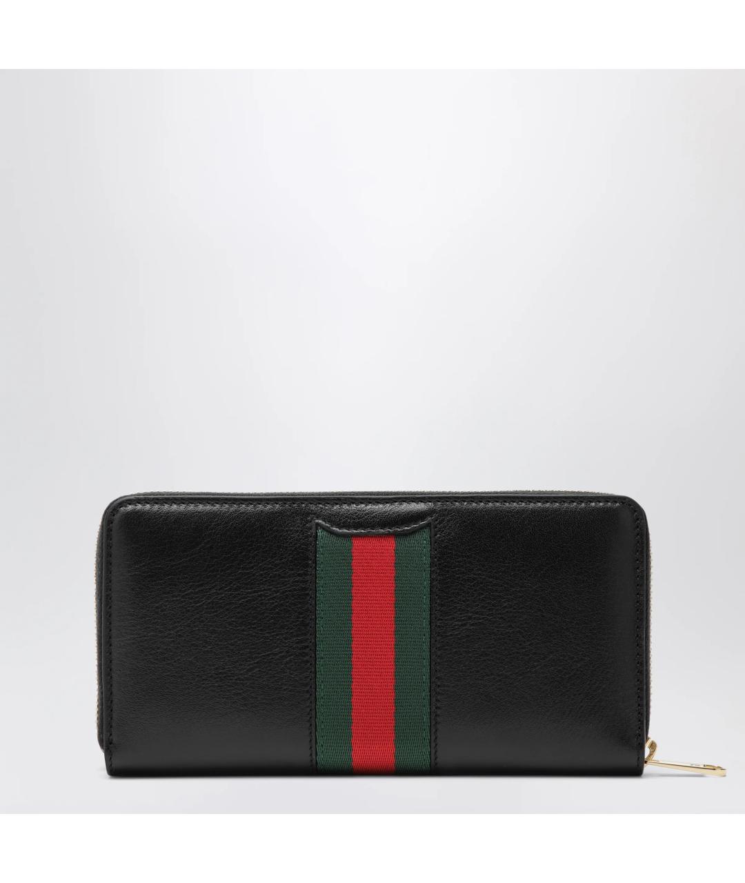 GUCCI Черный кожаный кошелек, фото 2