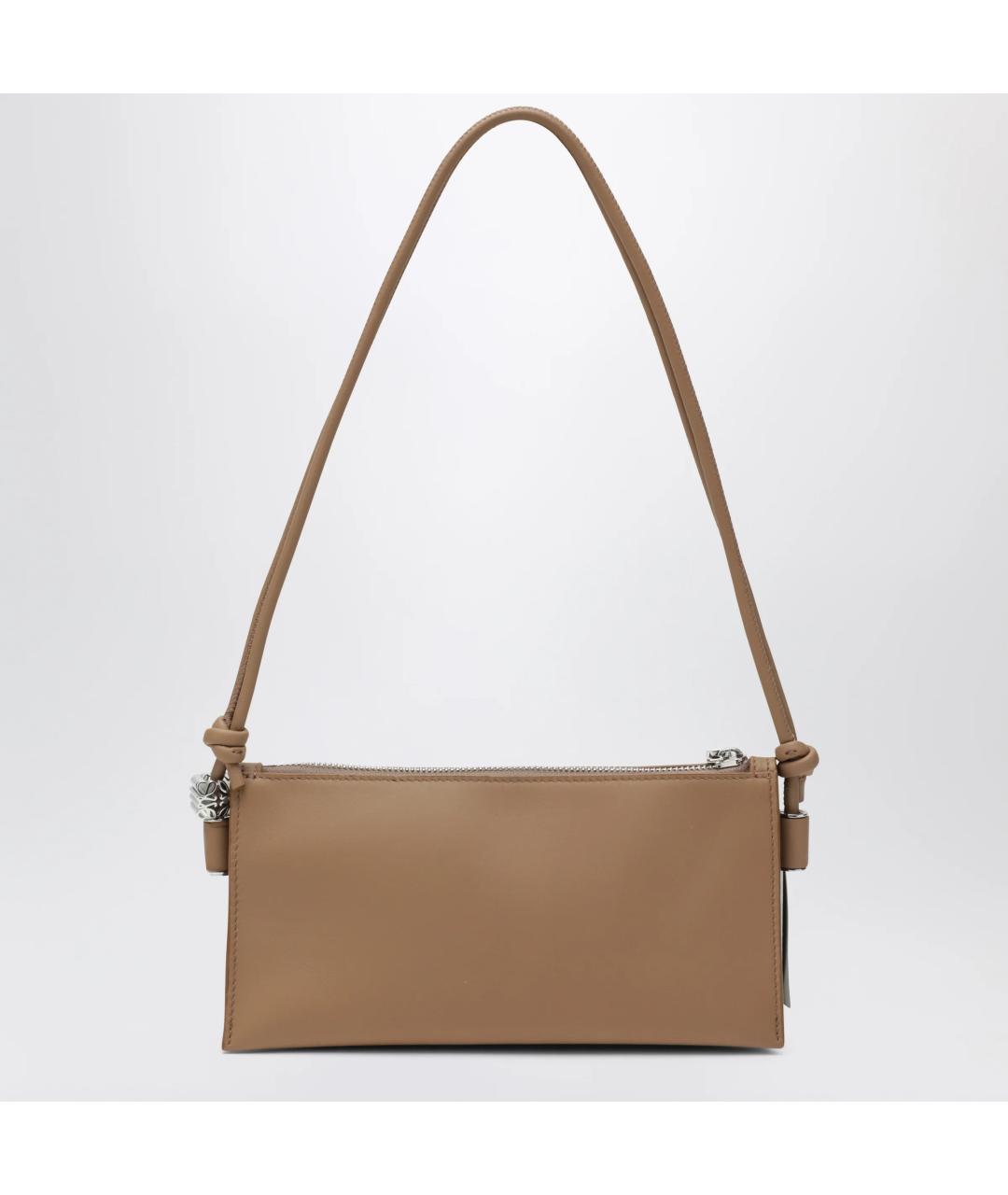 LOEWE Бежевая кожаная сумка через плечо, фото 2
