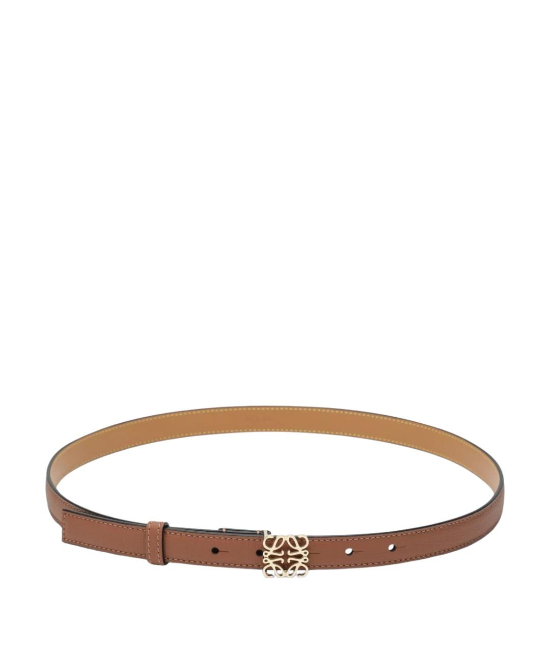 LOEWE Коричневый кожаный ремень, фото 1