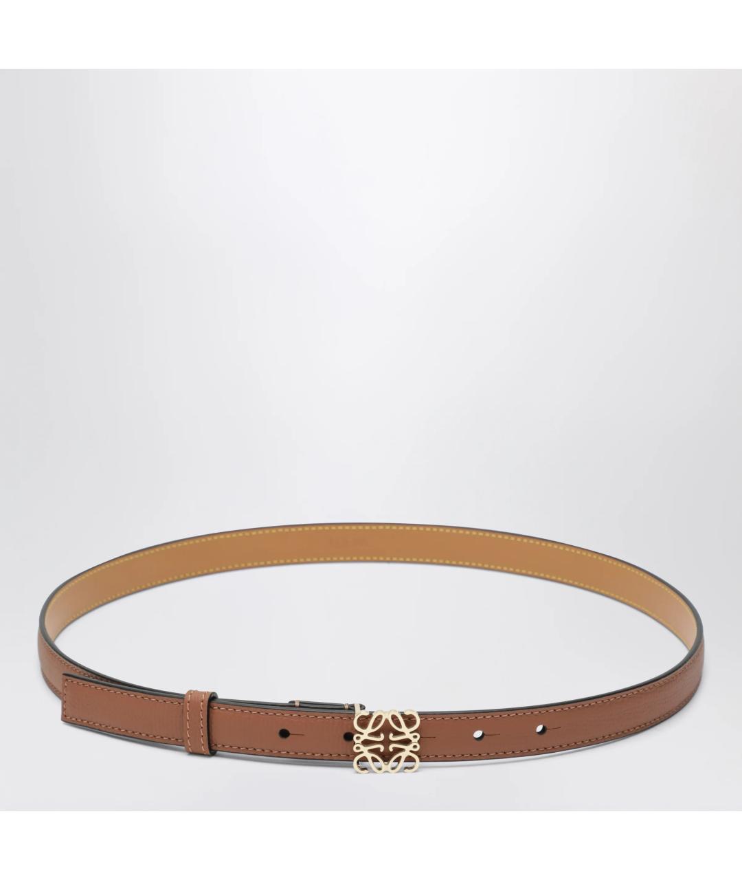 LOEWE Коричневый кожаный ремень, фото 3