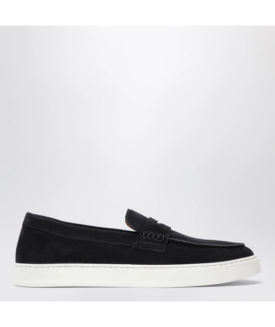 DOUCAL'S Темно-синие замшевые лоферы, фото 3