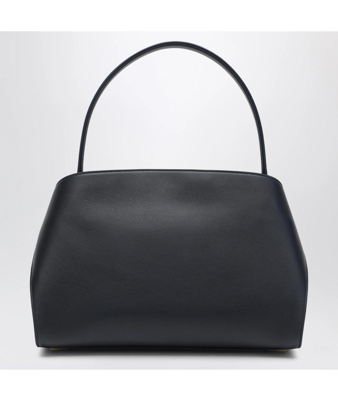 FERRAGAMO Темно-синяя кожаная сумка тоут, фото 2