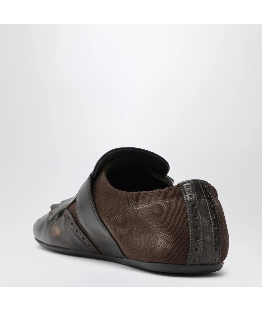 PRADA Коричневые кожаные лоферы, фото 2