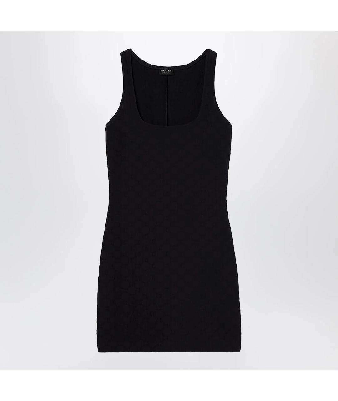 GUCCI Черное хлопковое повседневное платье, фото 3