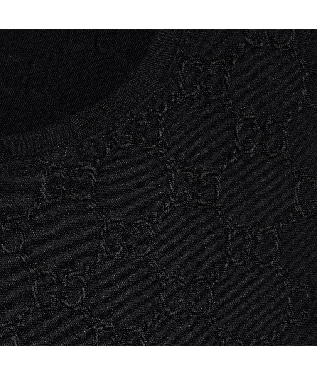 GUCCI Черное хлопковое повседневное платье, фото 2