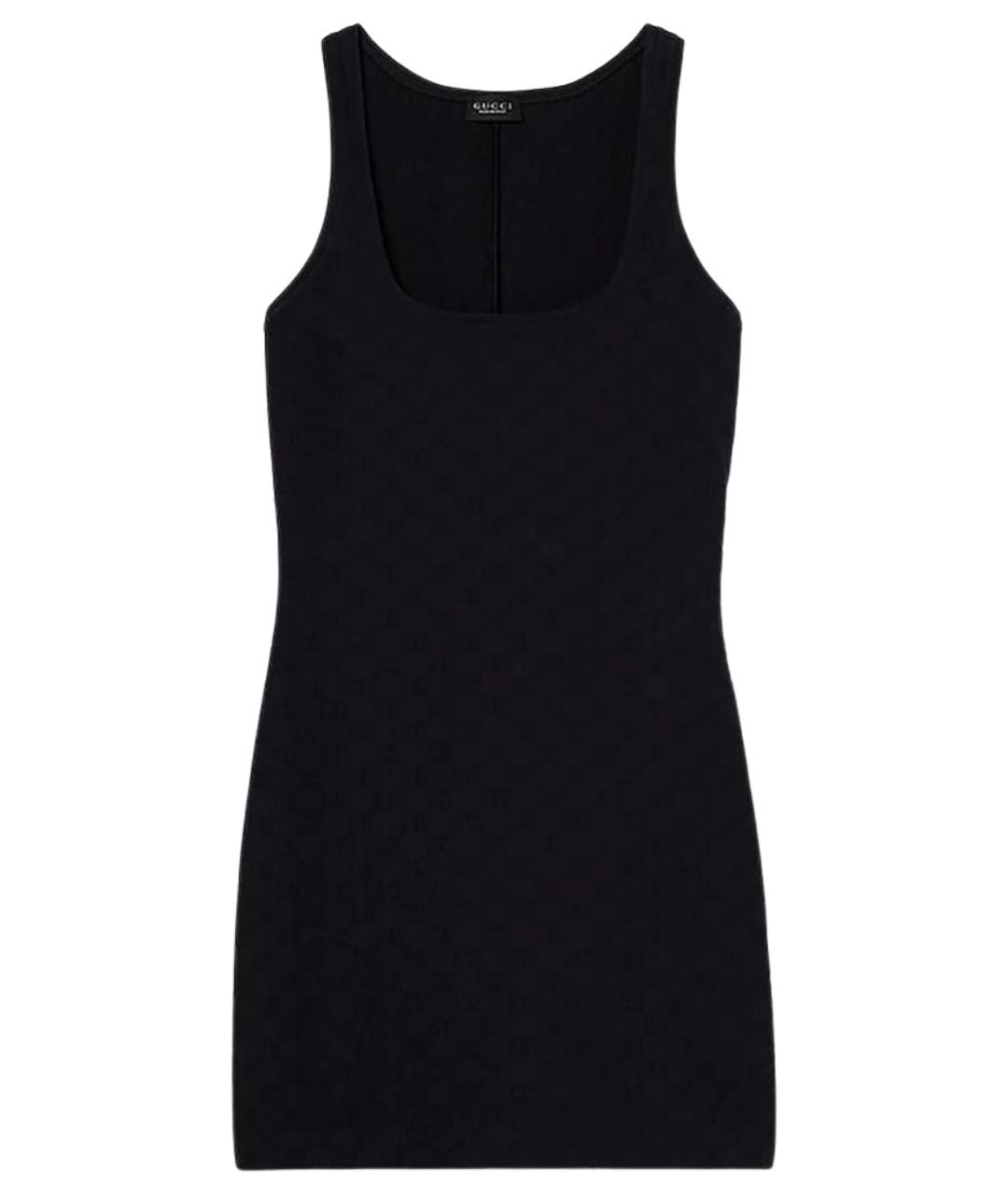 GUCCI Черное хлопковое повседневное платье, фото 1