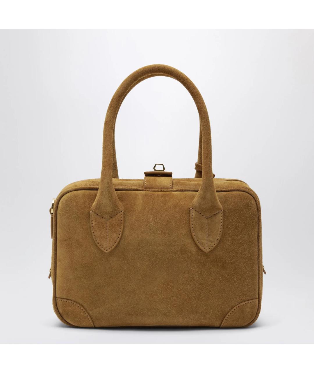 GOLDEN GOOSE DELUXE BRAND Коричневая замшевая сумка тоут, фото 2