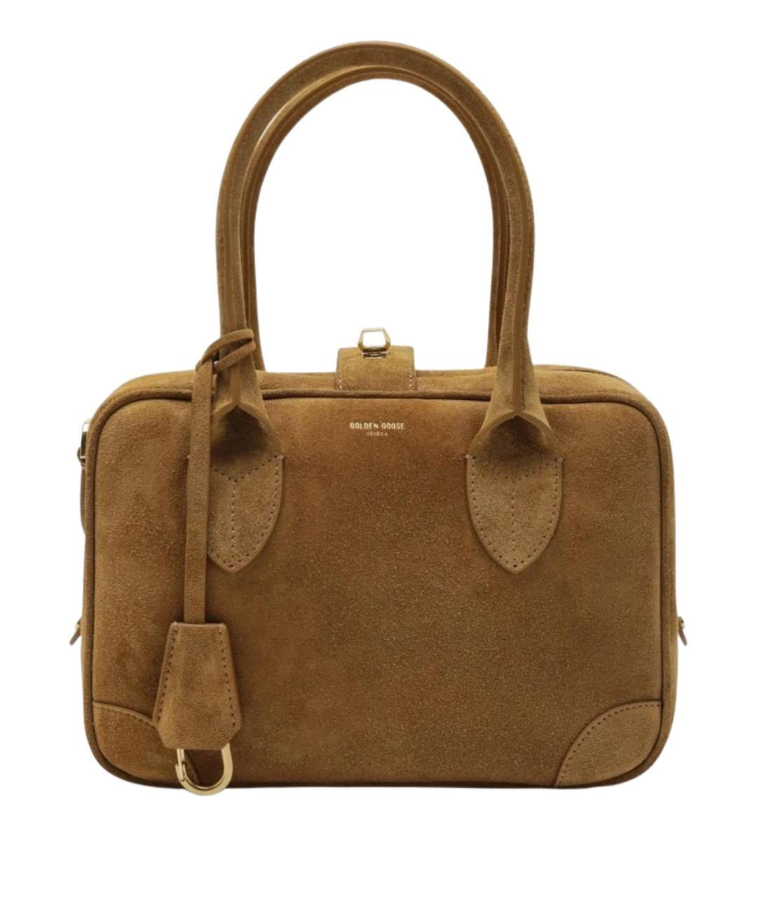 GOLDEN GOOSE DELUXE BRAND Коричневая замшевая сумка тоут, фото 1