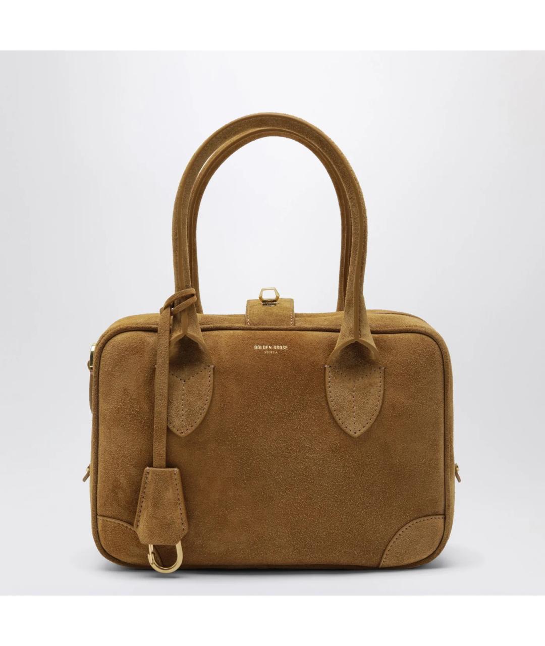 GOLDEN GOOSE DELUXE BRAND Коричневая замшевая сумка тоут, фото 3