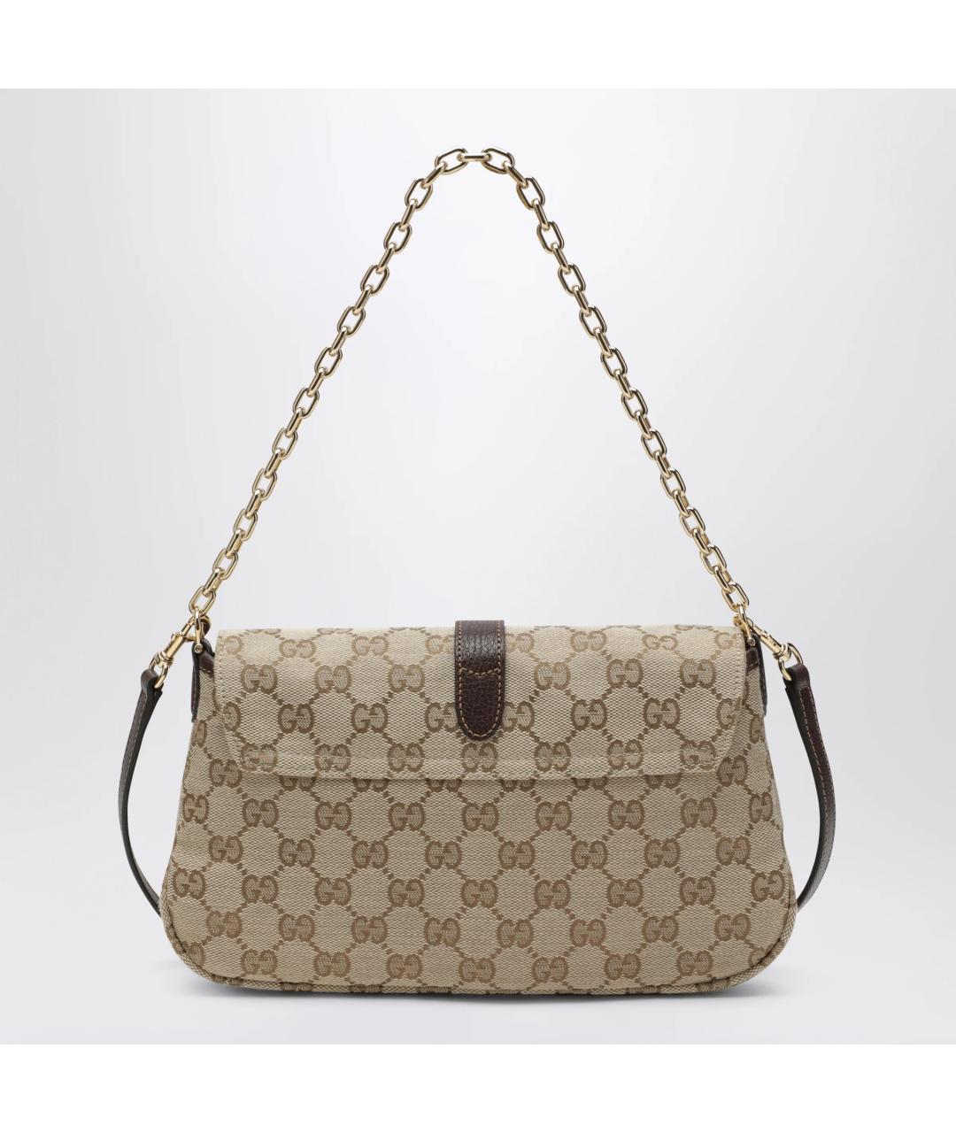 GUCCI Бежевая тканевая сумка через плечо, фото 2