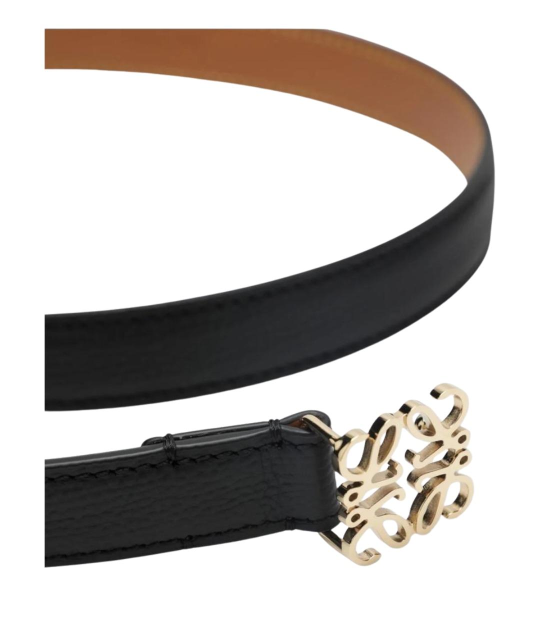 LOEWE Черный кожаный ремень, фото 2