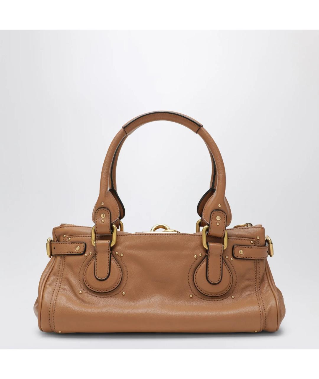 CHLOE Коричневая кожаная сумка через плечо, фото 2