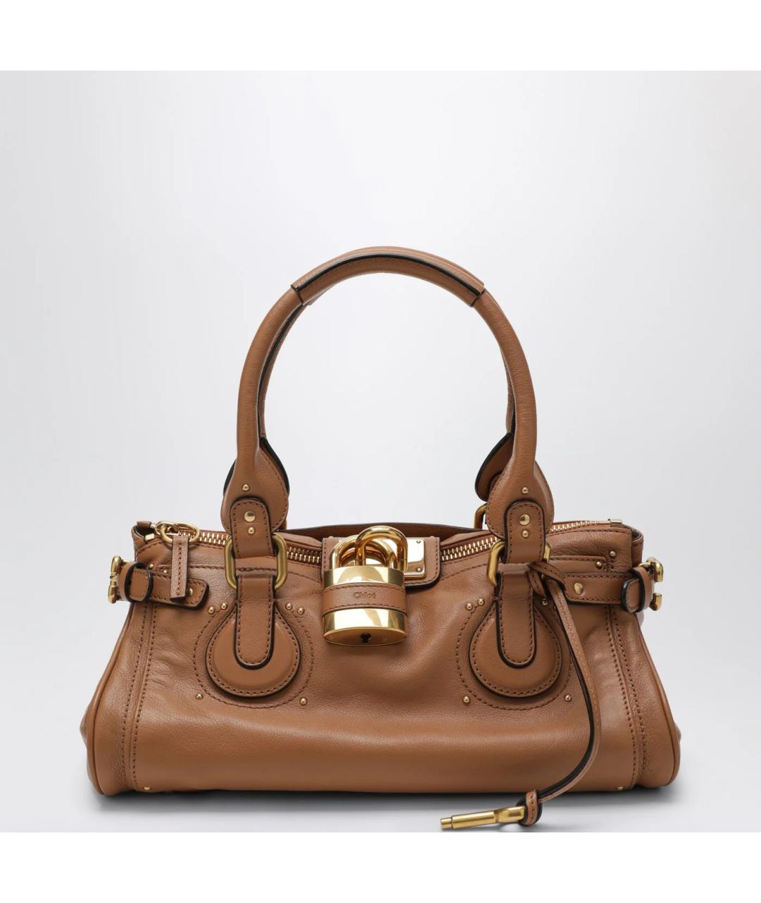 CHLOE Коричневая кожаная сумка через плечо, фото 3