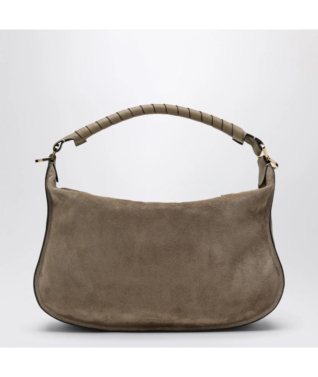 CHLOE Бежевая замшевая сумка через плечо, фото 2