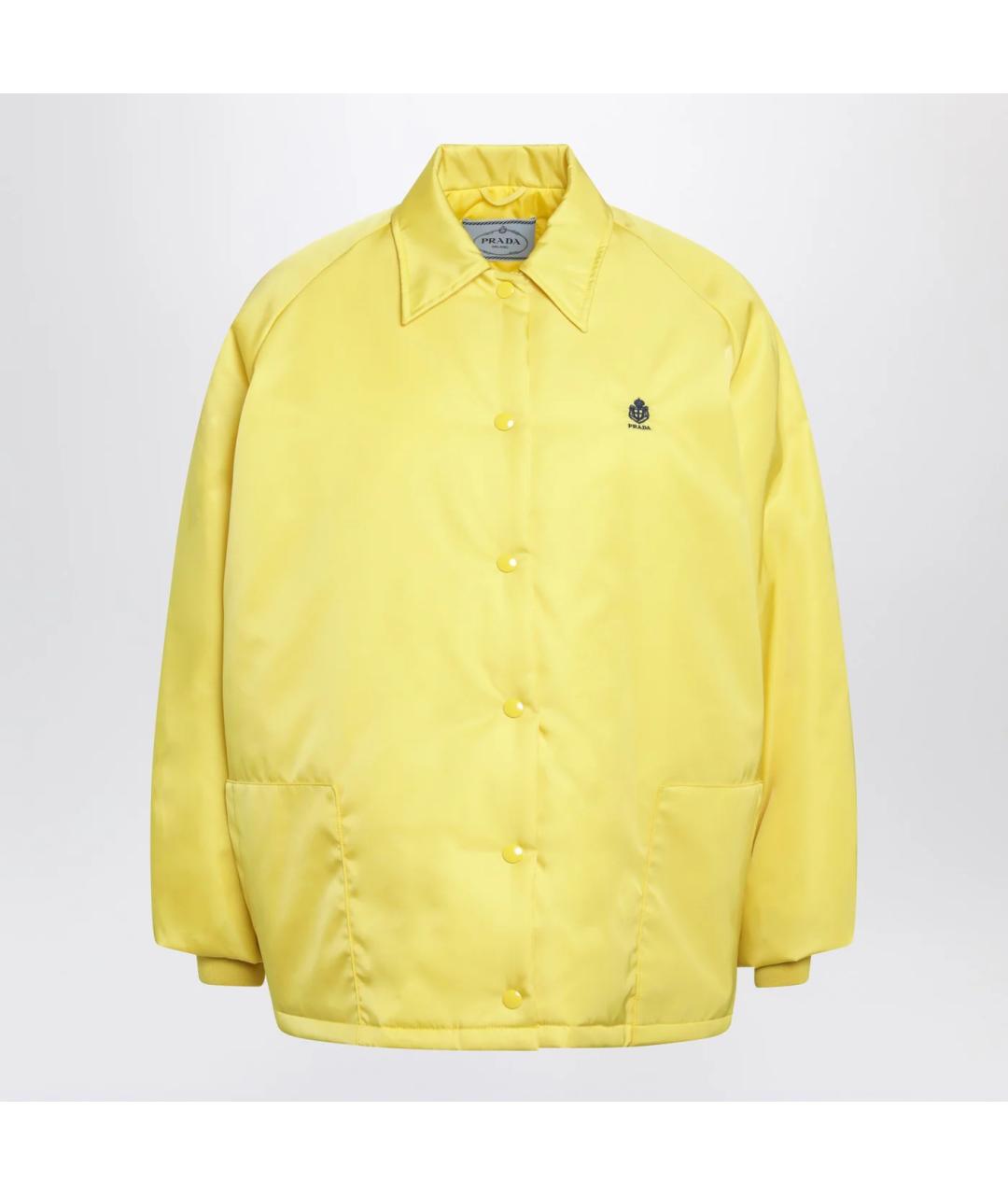 PRADA Желтая полиамидовая куртка, фото 3