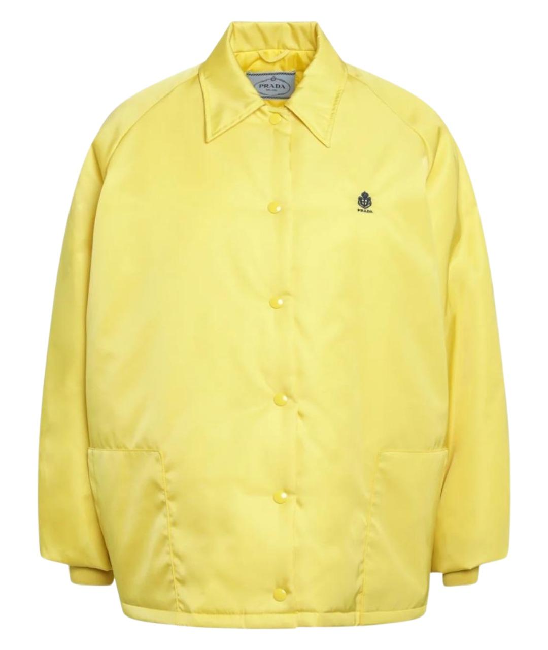 PRADA Желтая полиамидовая куртка, фото 1