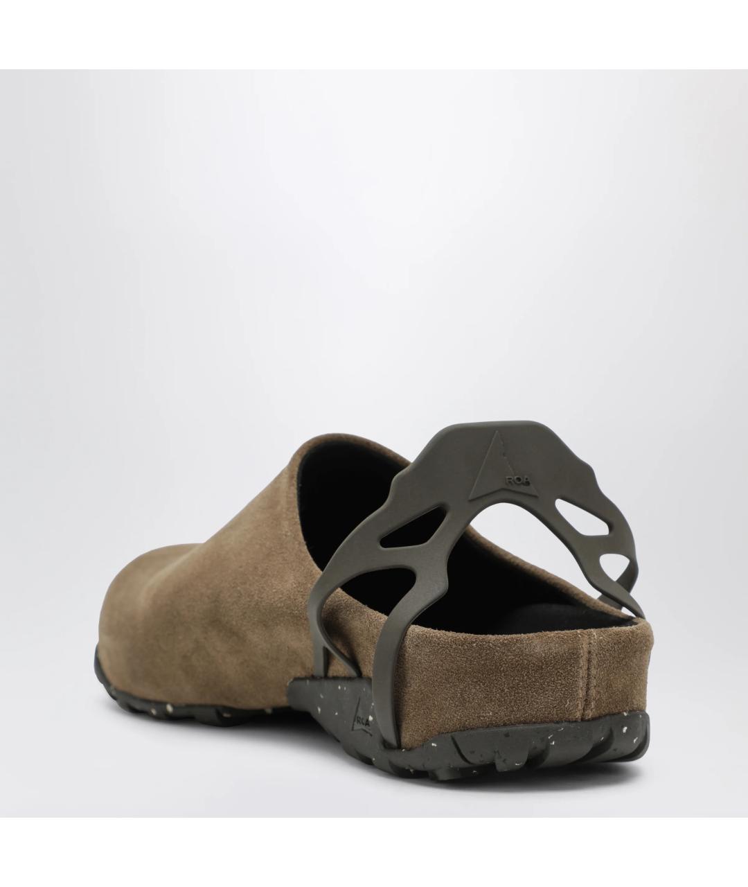 ROA Хаки замшевые шлепанцы, фото 2