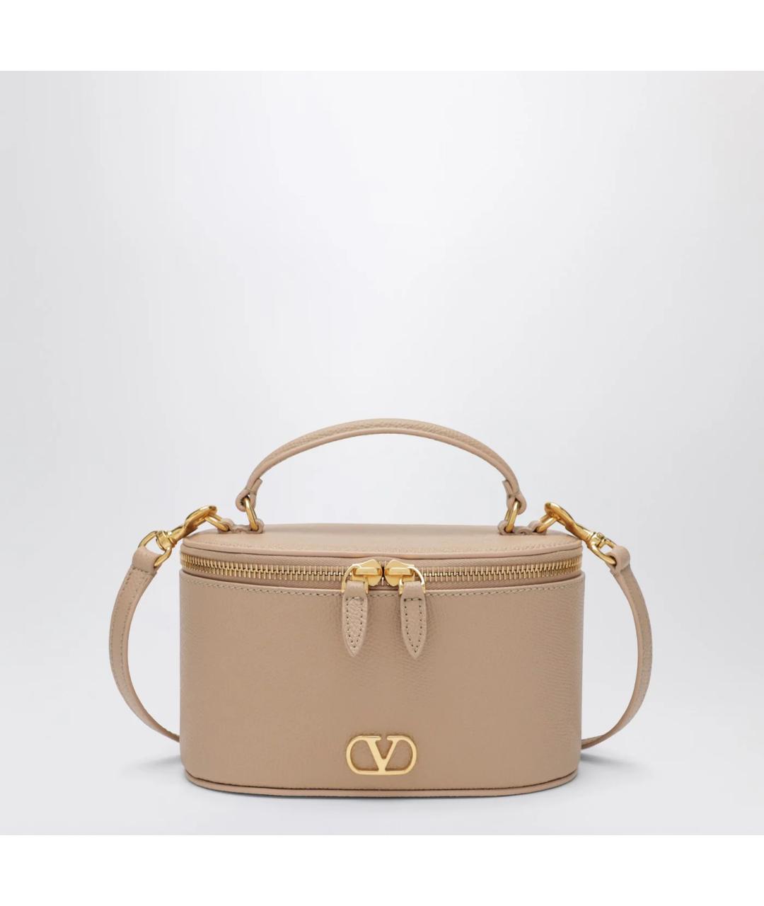 VALENTINO Розовая кожаная сумка через плечо, фото 3