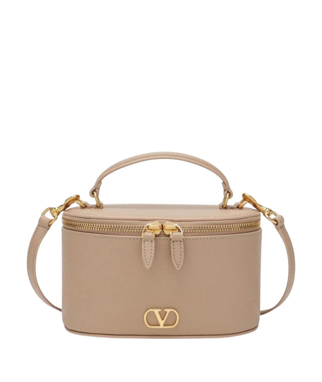 VALENTINO Розовая кожаная сумка через плечо, фото 1