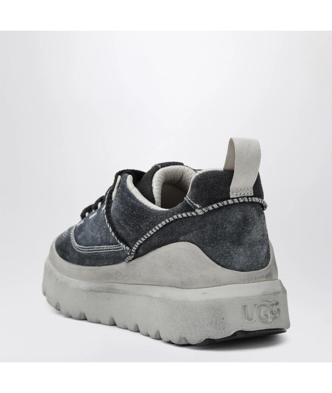 UGG AUSTRALIA Антрацитовые замшевые низкие кроссовки / кеды, фото 2