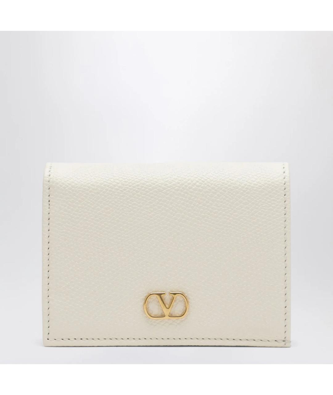 VALENTINO Белый кожаный кошелек, фото 3