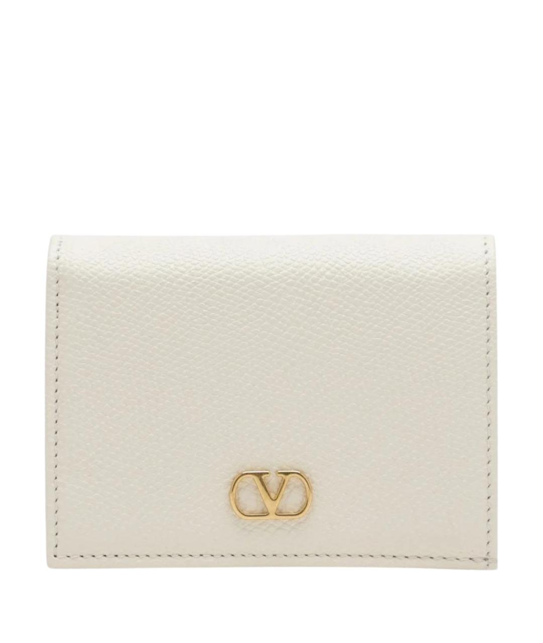 VALENTINO Белый кожаный кошелек, фото 1
