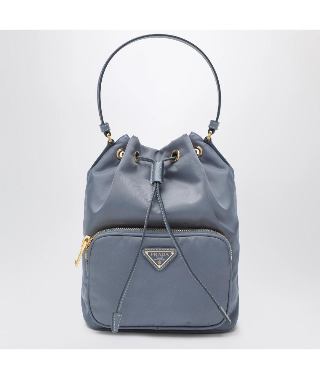 PRADA Голубая синтетическая сумка через плечо, фото 3