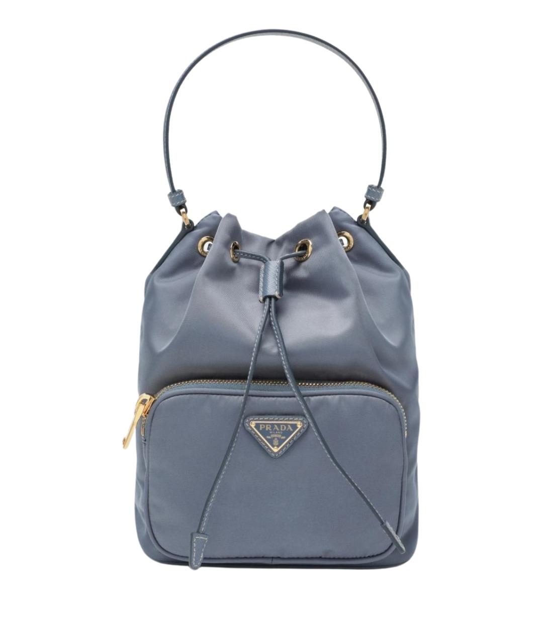 PRADA Голубая синтетическая сумка через плечо, фото 1